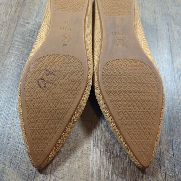 Vivaia Aria Women’s EU 41.5 US 10 Pointed Toe Ballet Flats Nutmeg Slip On Shoes - Picture 6 of 13